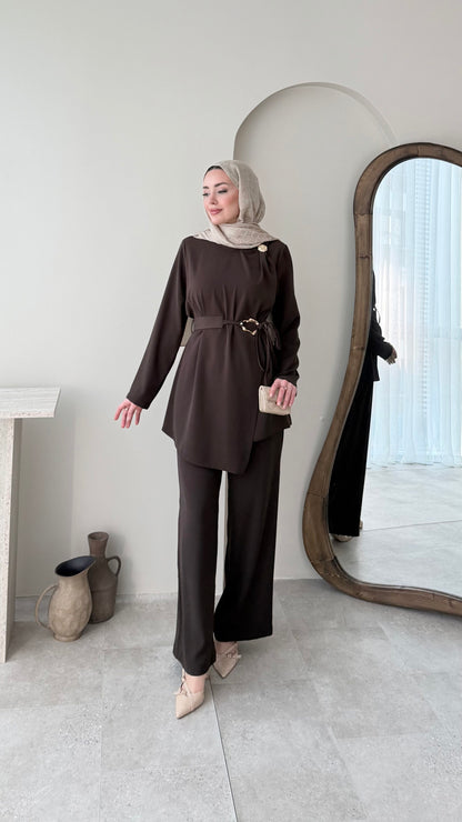 Tina Kemerli Takım – Kahverengi