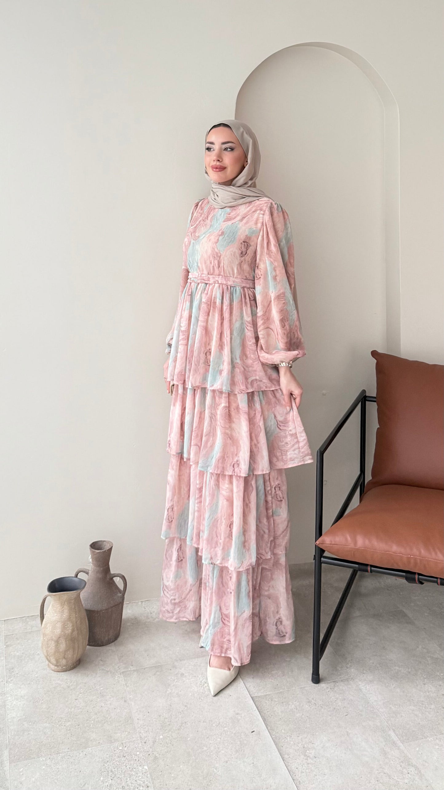 Viona Tasarım Elbise – Pembe