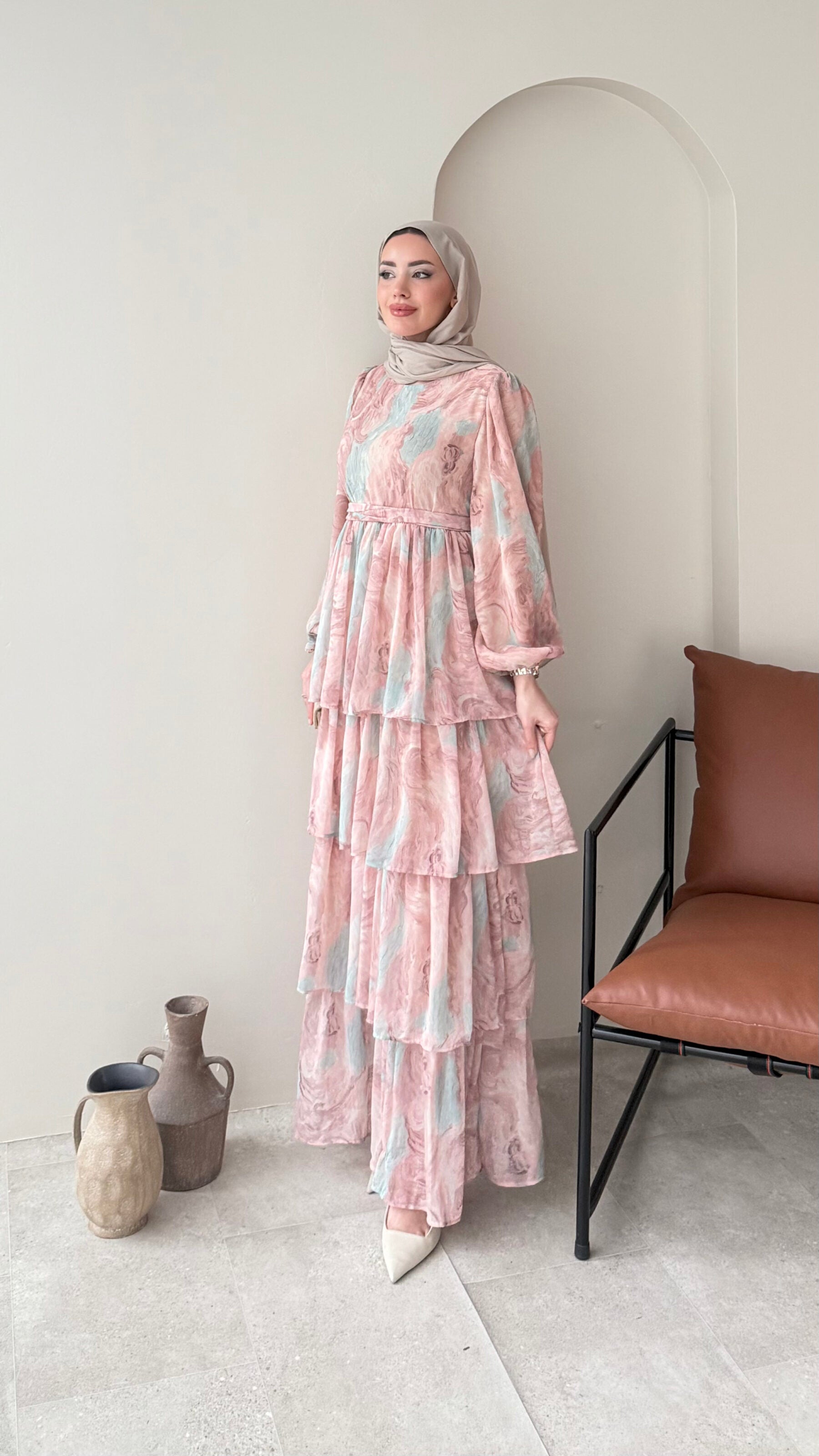 Viona Tasarım Elbise – Pembe