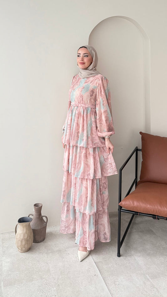 Viona Tasarım Elbise – Pembe