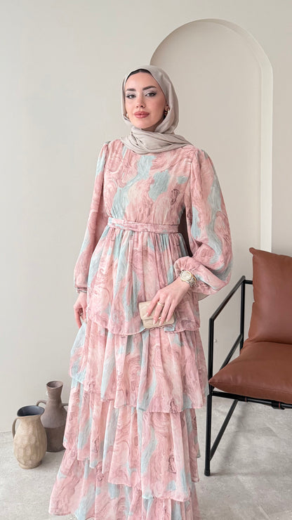 Viona Tasarım Elbise – Pembe