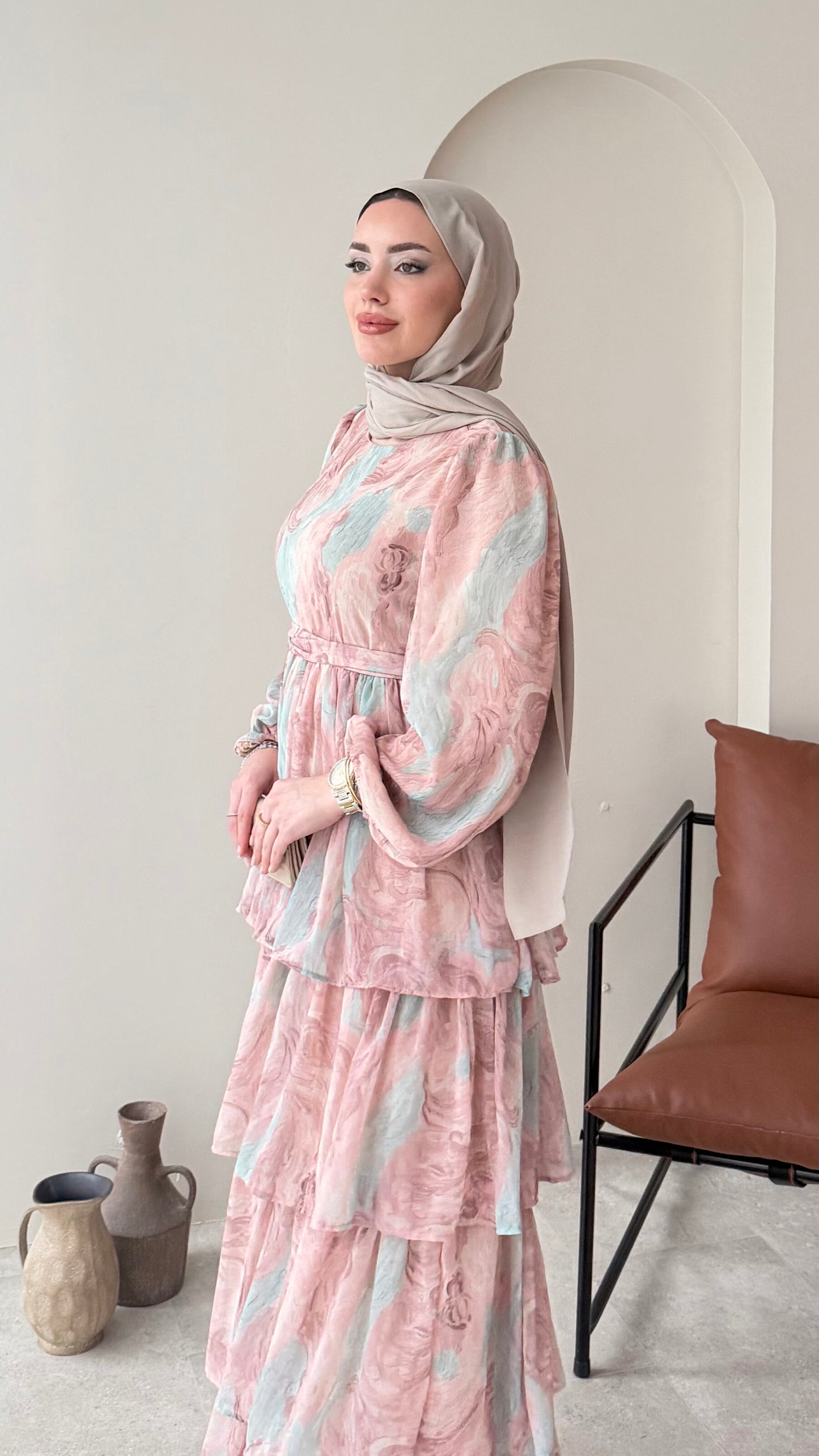 Viona Tasarım Elbise – Pembe