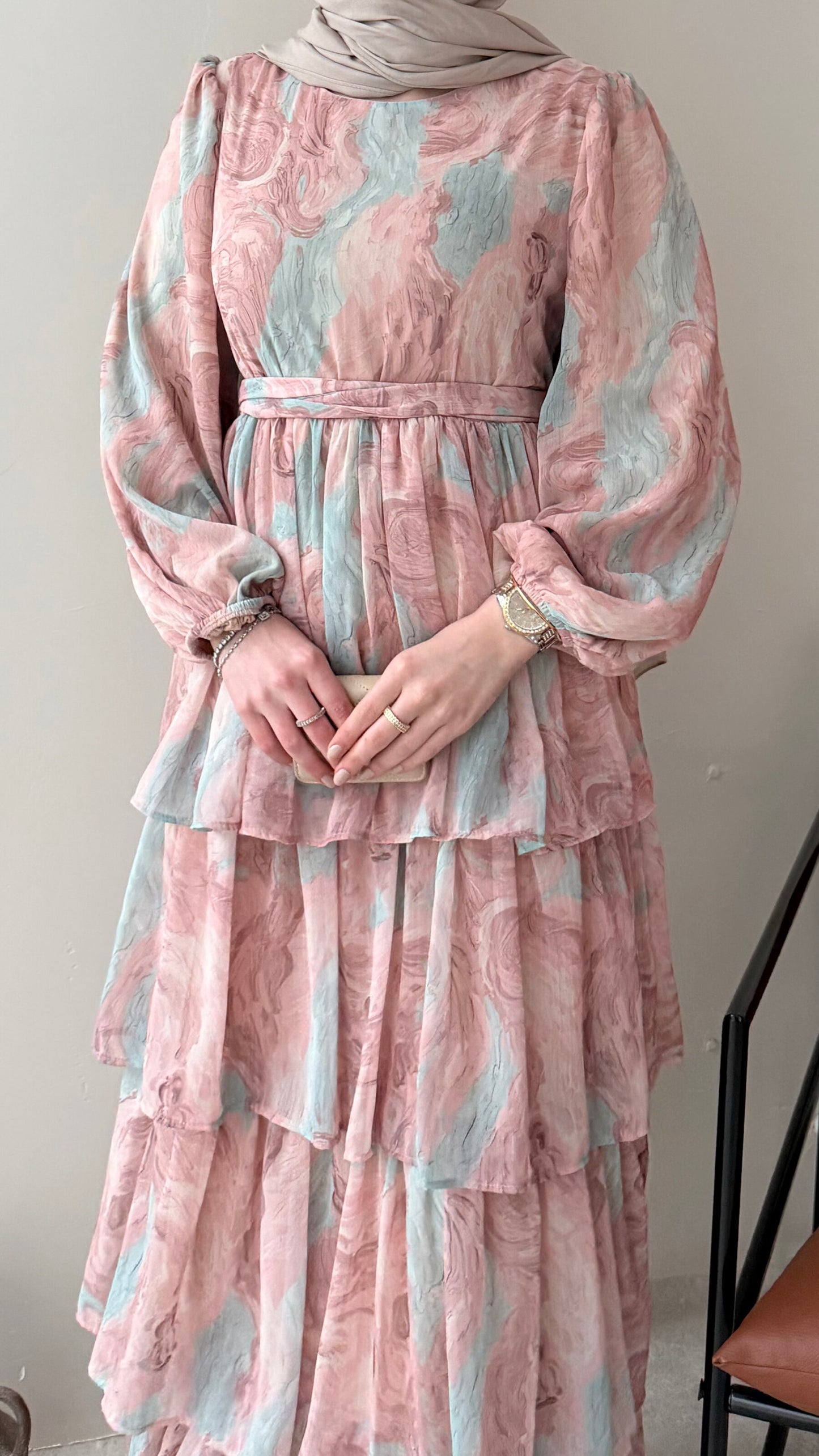 Viona Tasarım Elbise – Pembe