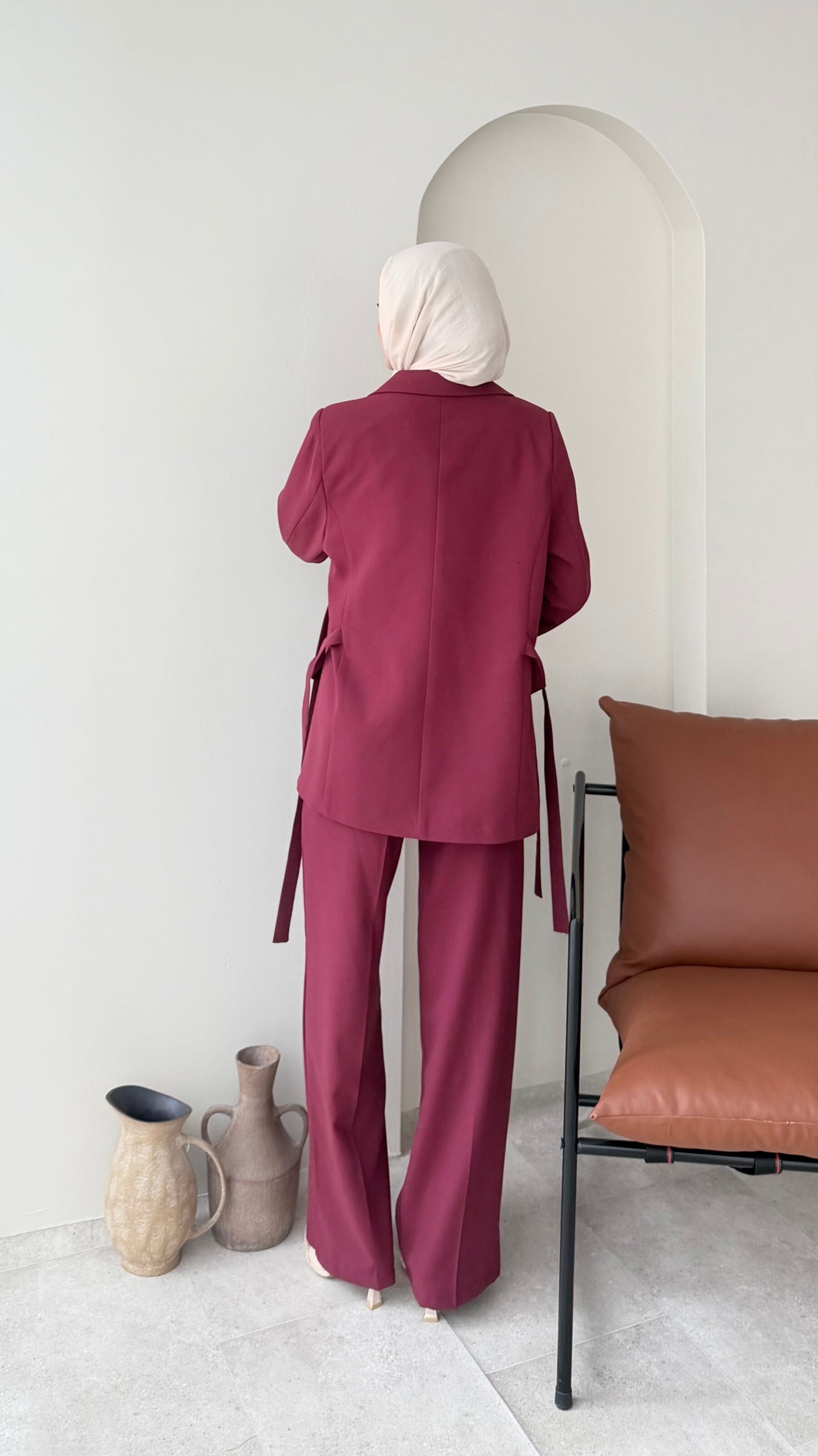 Belin Blazer Takım – Bordo