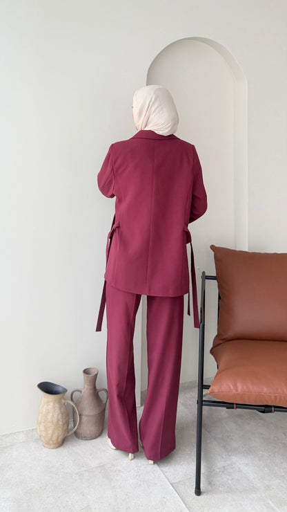 Belin Blazer Takım – Bordo