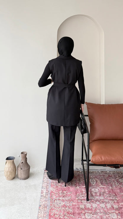 Penta Blazer Yelekli Takım – Siyah