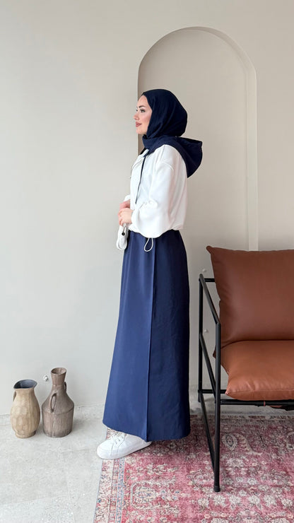 Erbaa Garni Detaylı Elbise&Ceket Takım – Lacivert