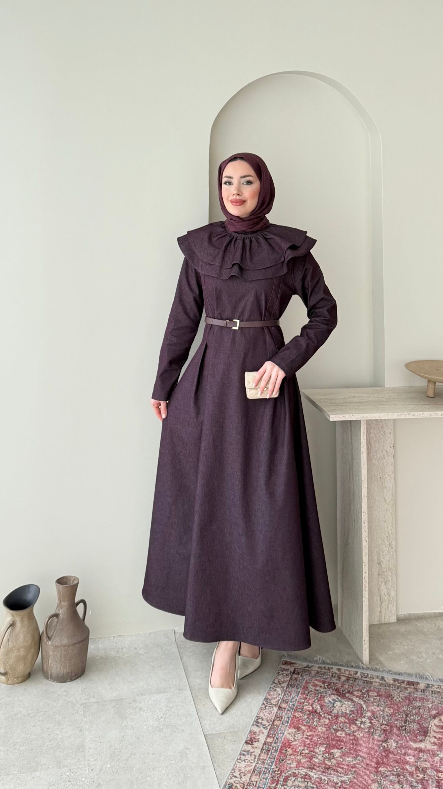 Naze Kot Elbise – Mürdüm