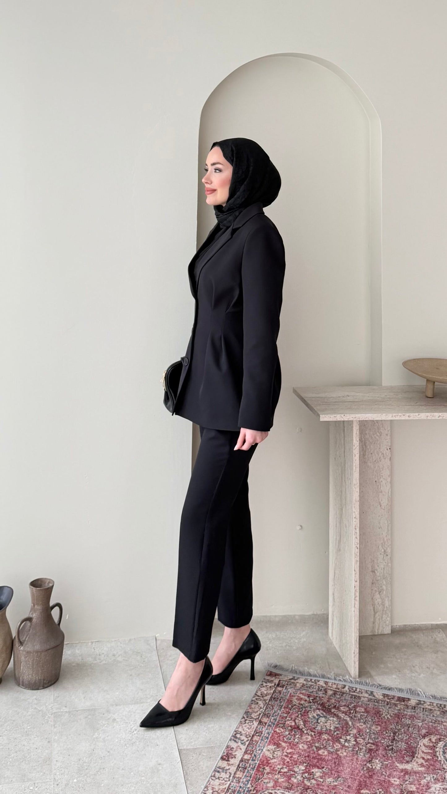 Polya Blazer Takım – Siyah