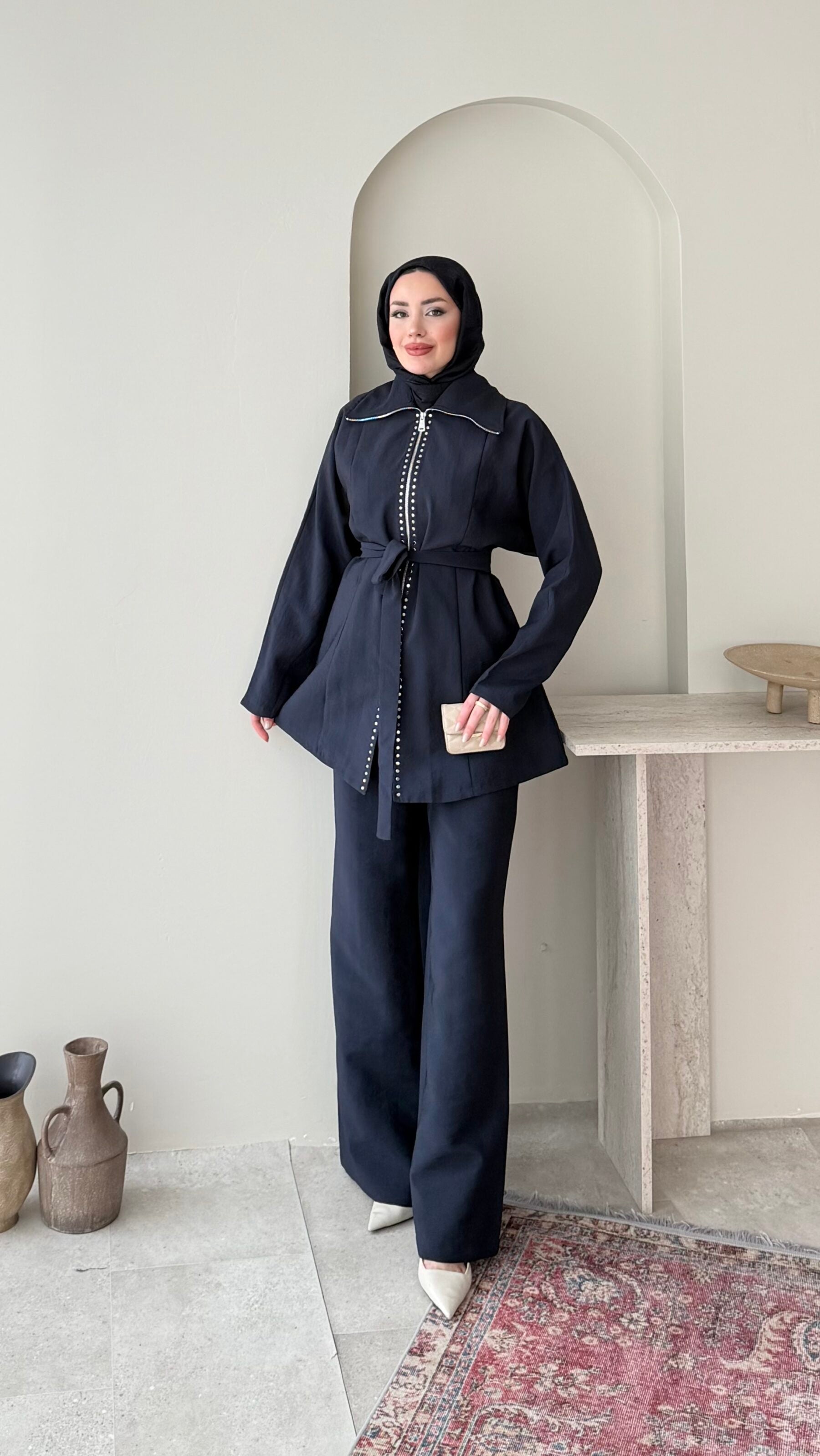Mirta Taşlı Takım – Lacivert