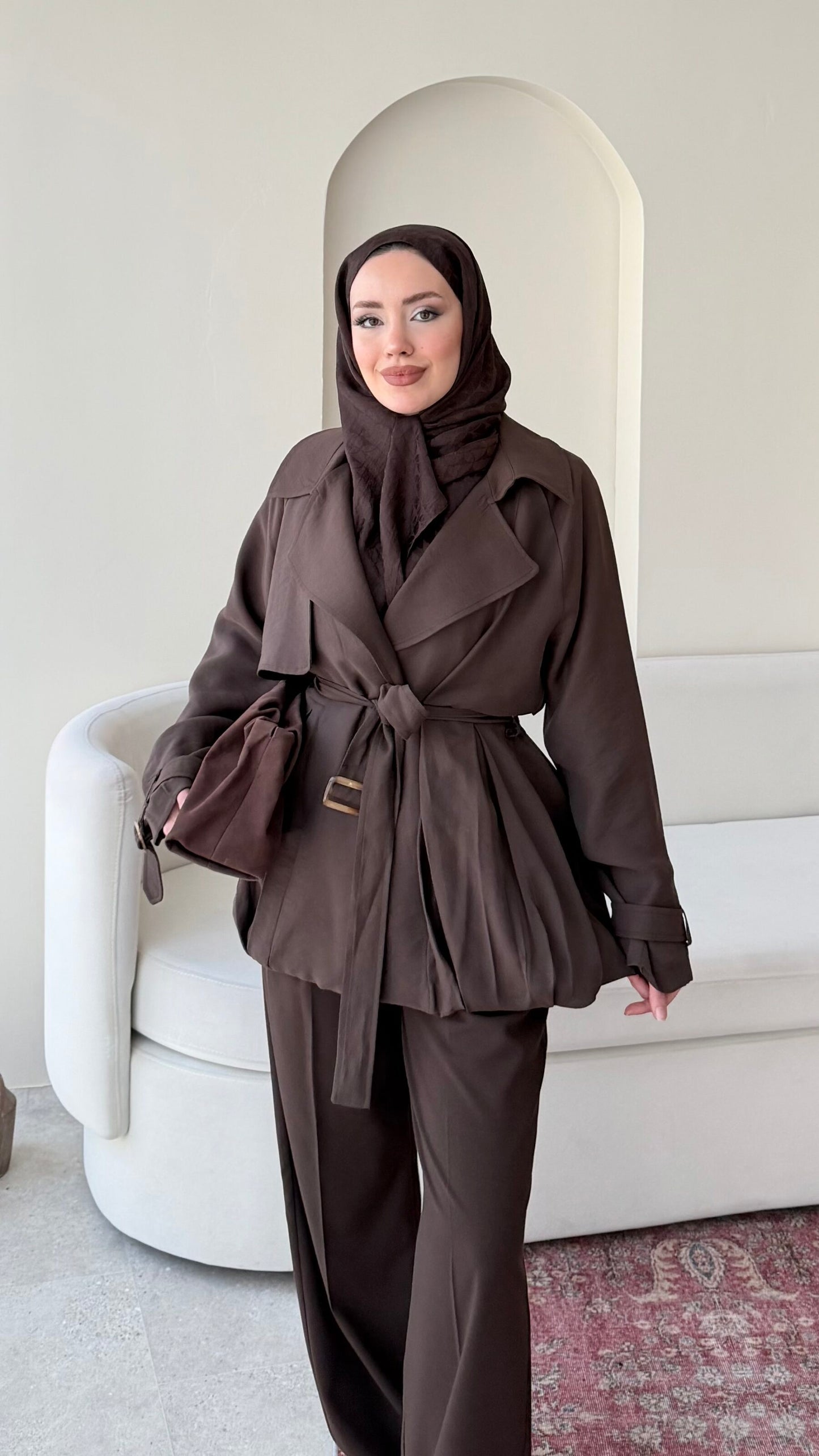 Sue Modal Trenç – Kahve