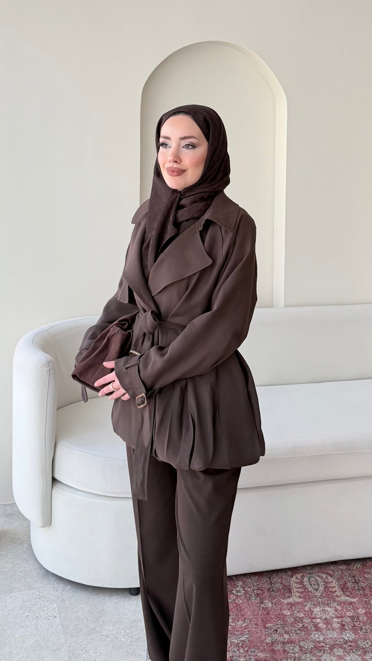Sue Modal Trenç – Kahve