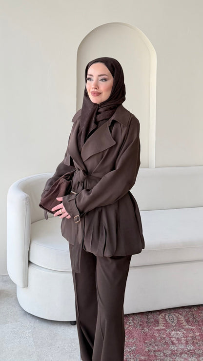 Sue Modal Trenç – Kahve
