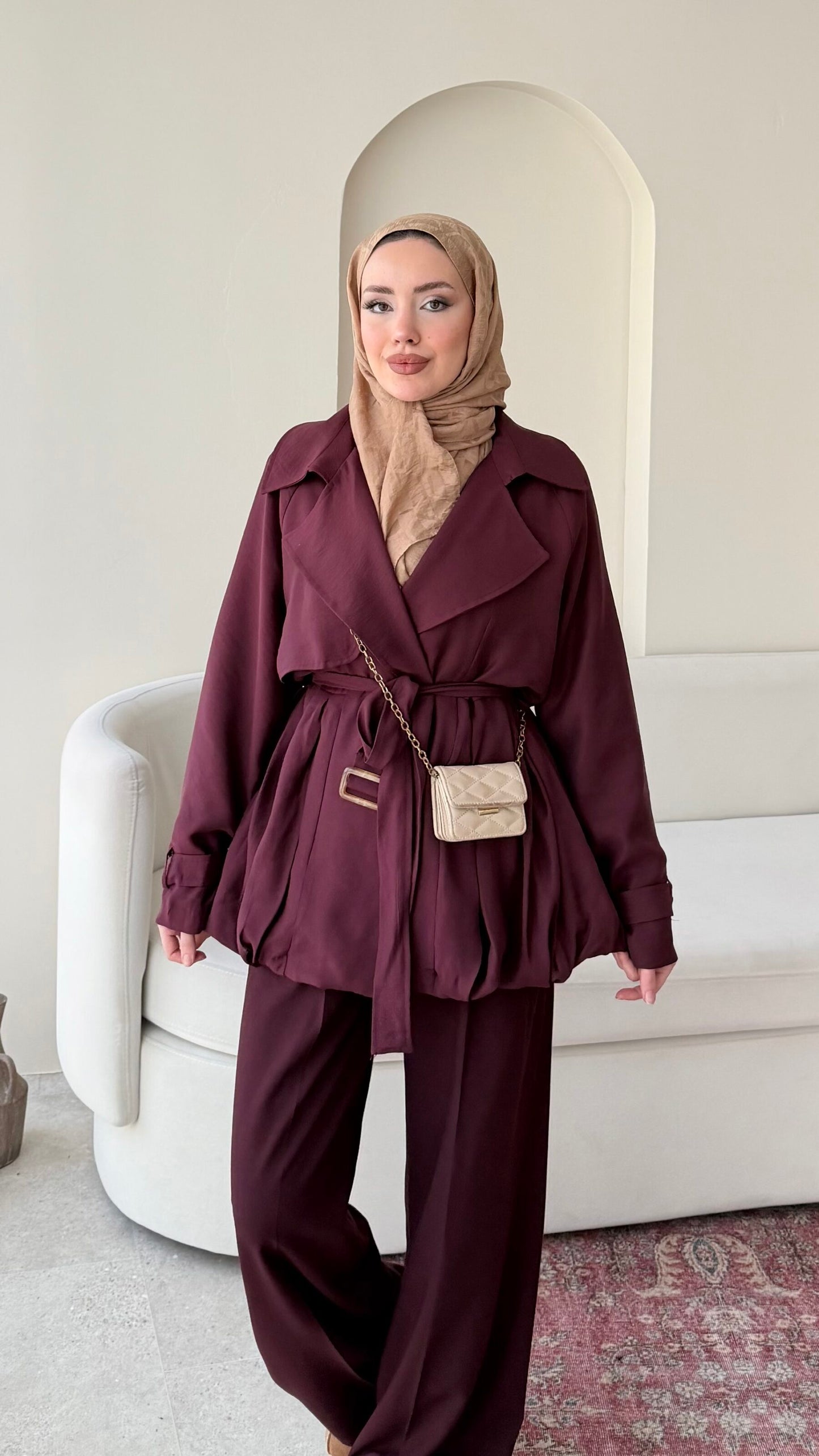 Sue Modal Trenç – Mürdüm