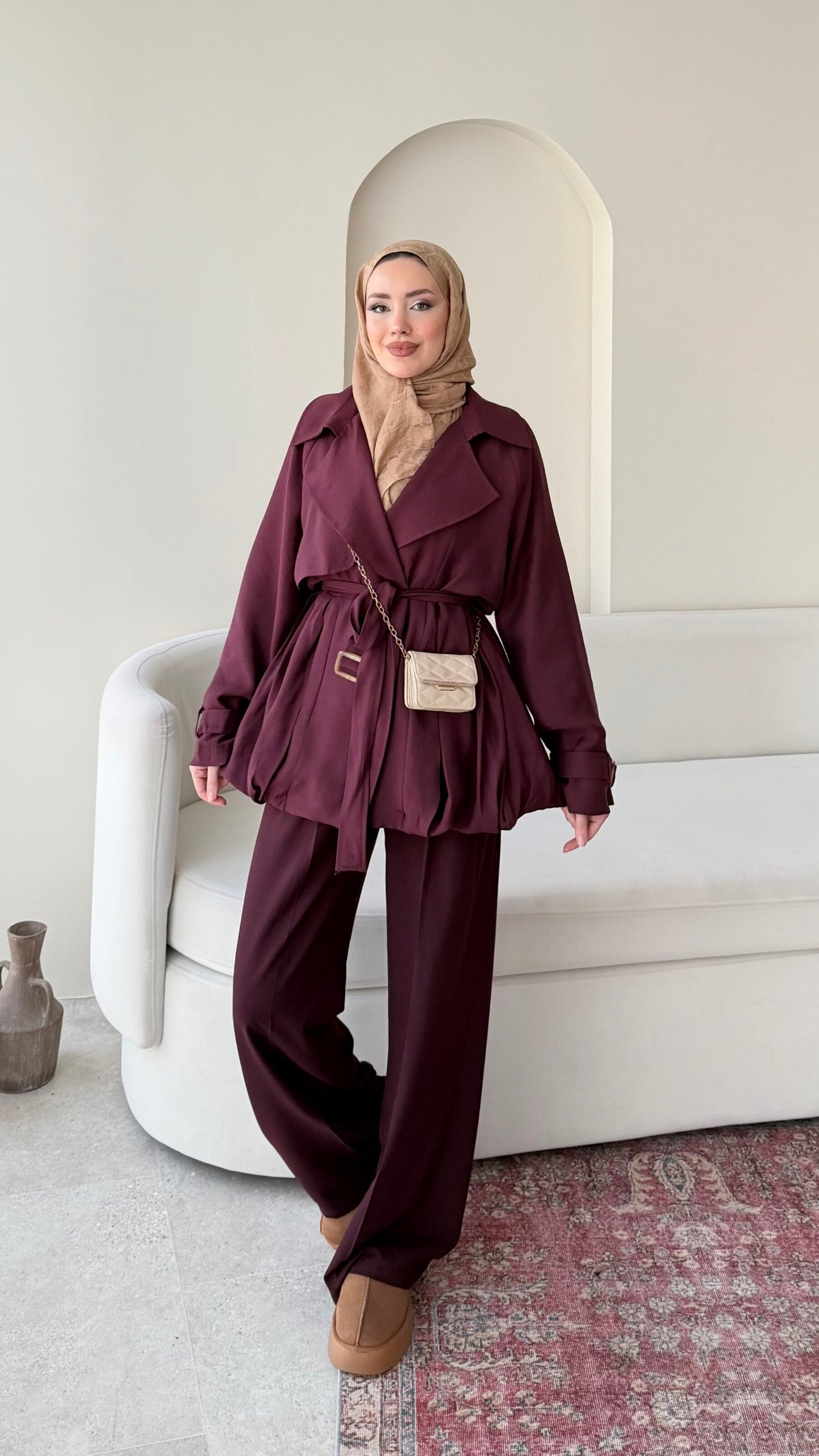 Sue Modal Trenç – Mürdüm