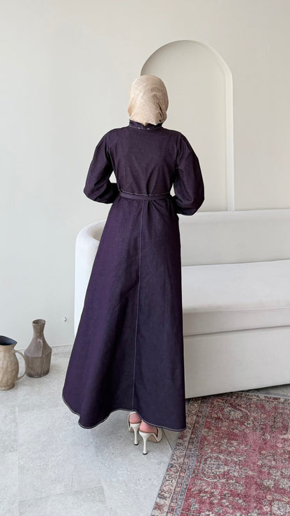 Vione Denim Elbise – Mürdüm