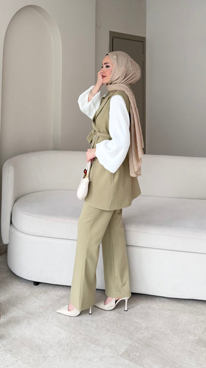 Penta Blazer Yelekli Takım – Yeşil