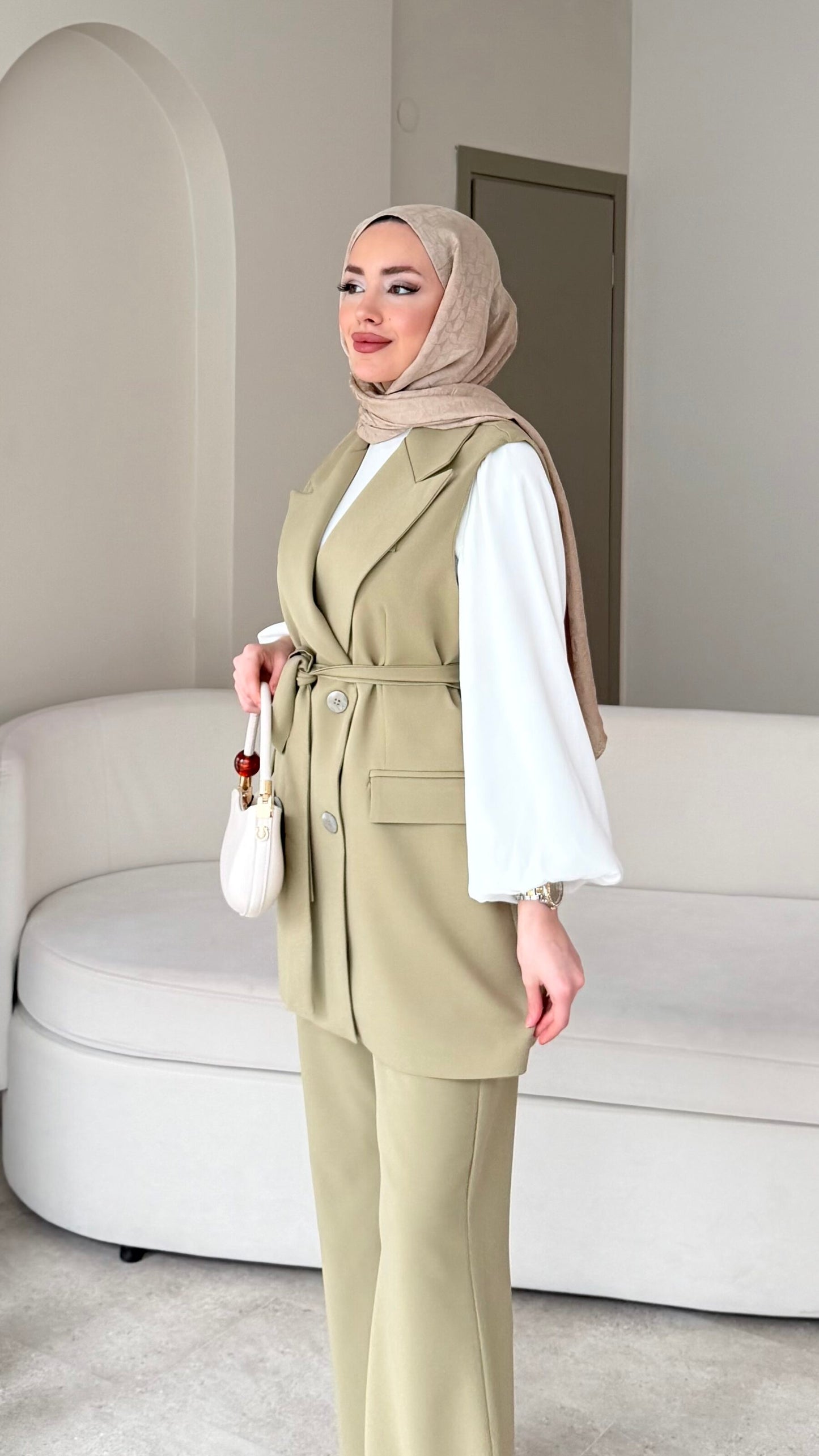 Penta Blazer Yelekli Takım – Yeşil