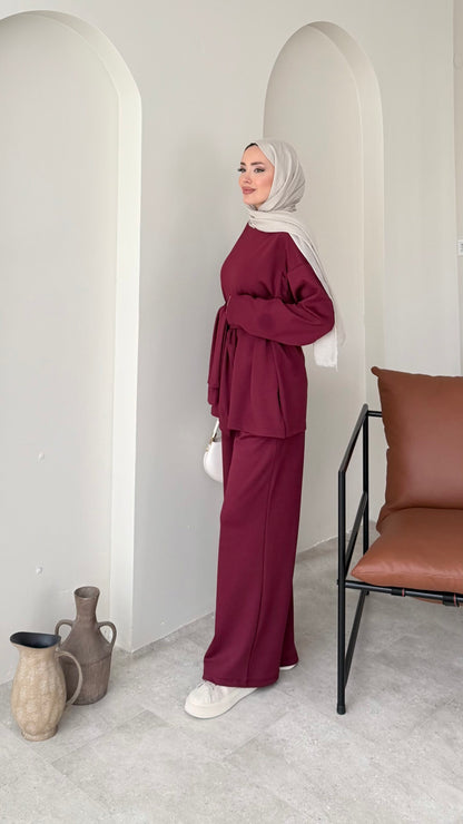 Liza Bağlamalı Oyşo Takım – Bordo