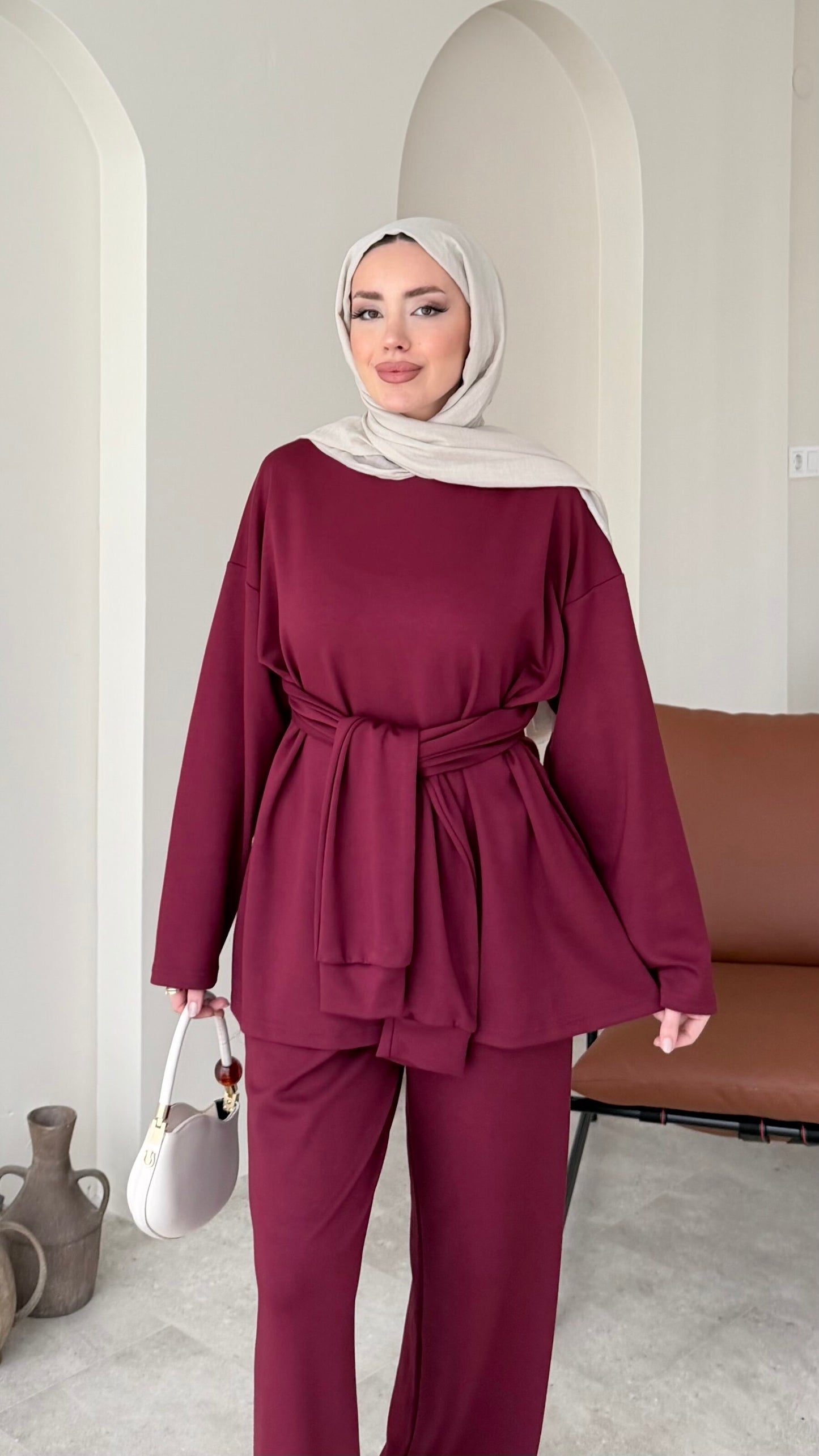 Liza Bağlamalı Oyşo Takım – Bordo