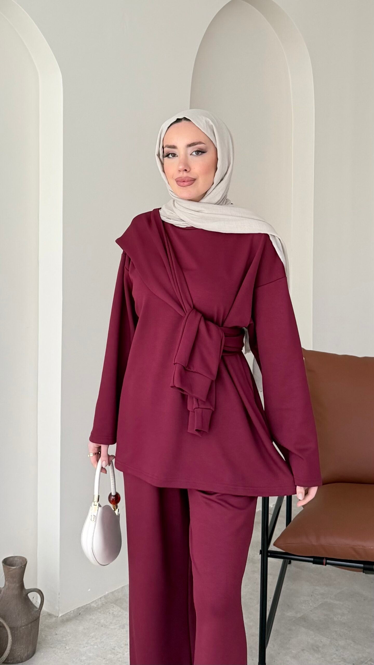 Liza Bağlamalı Oyşo Takım – Bordo