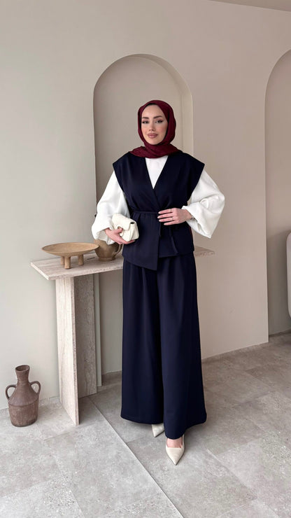 Calm Yelekli Takım – Lacivert