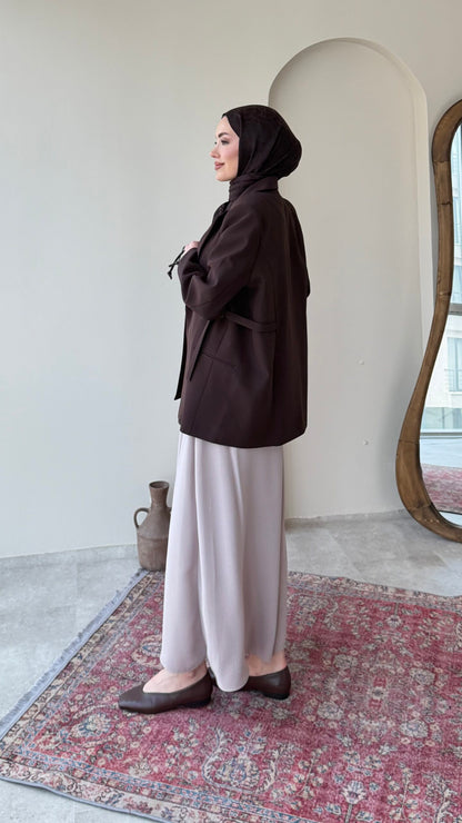 Lisa Blazer Ceket – Acı Kahve