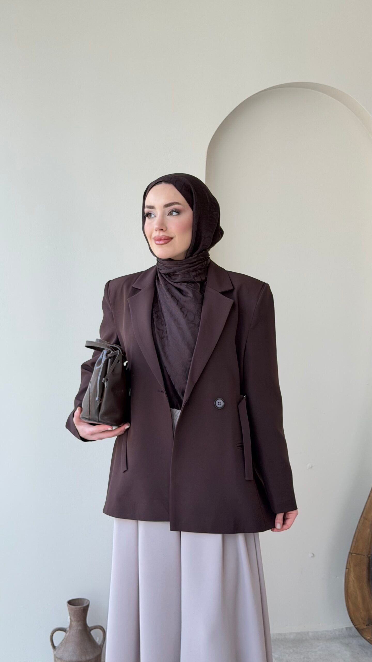 Lisa Blazer Ceket – Acı Kahve