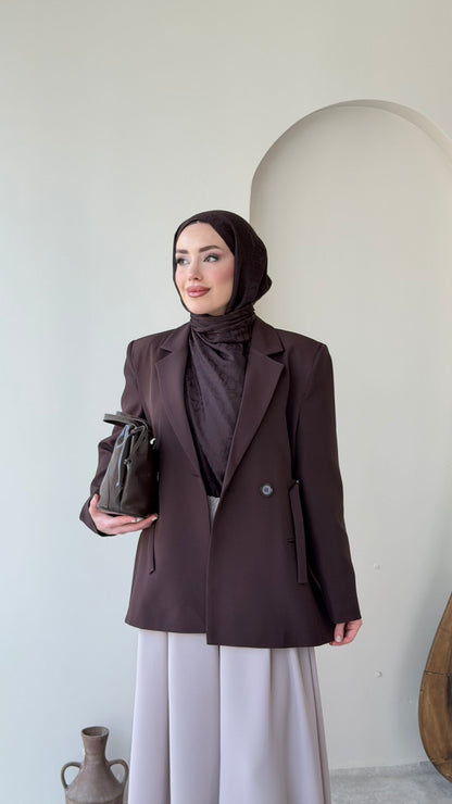 Lisa Blazer Ceket – Acı Kahve