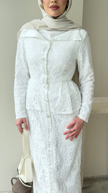 More Dantel Elbise – Beyaz