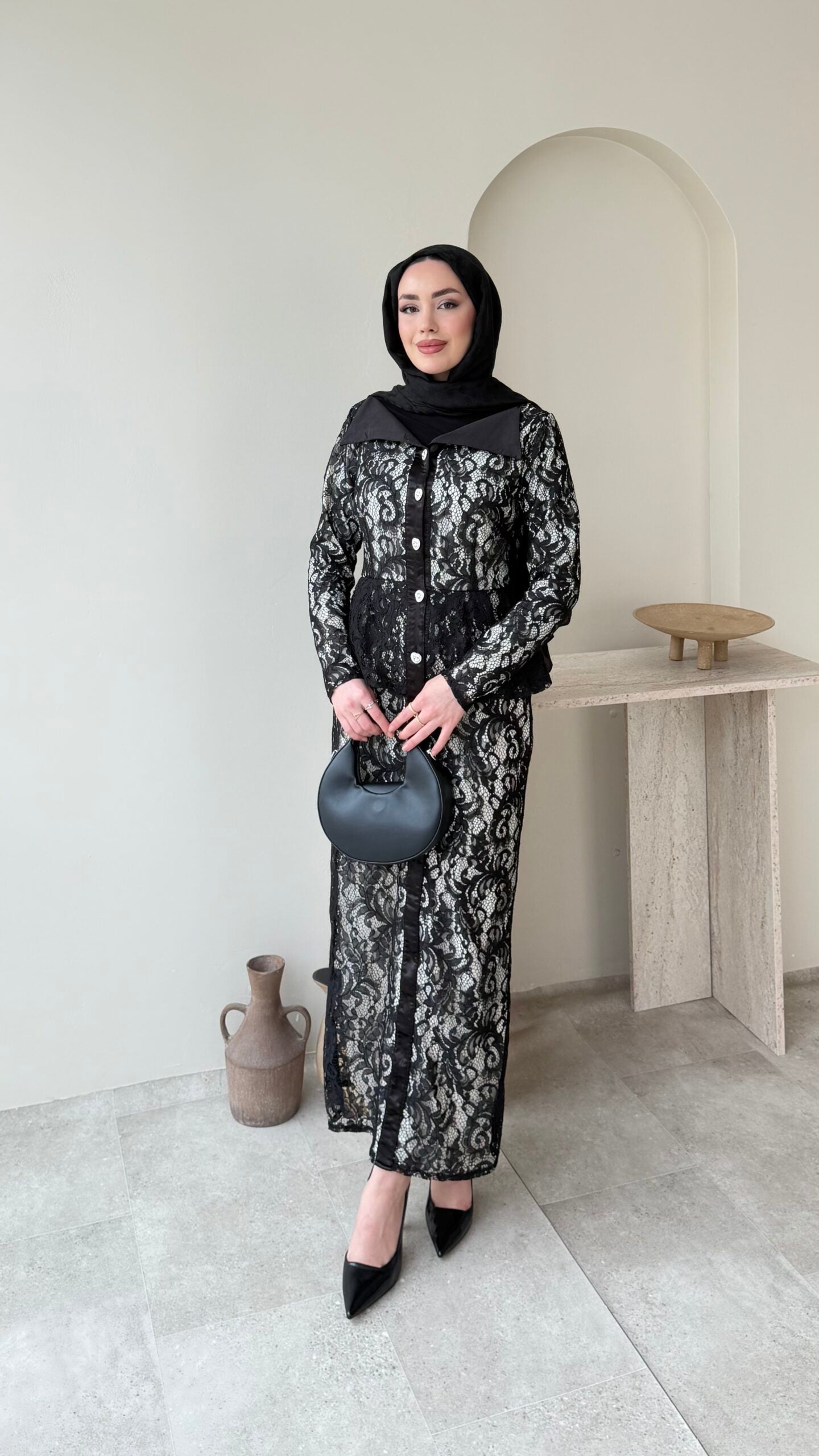 More Dantel Elbise – Siyah