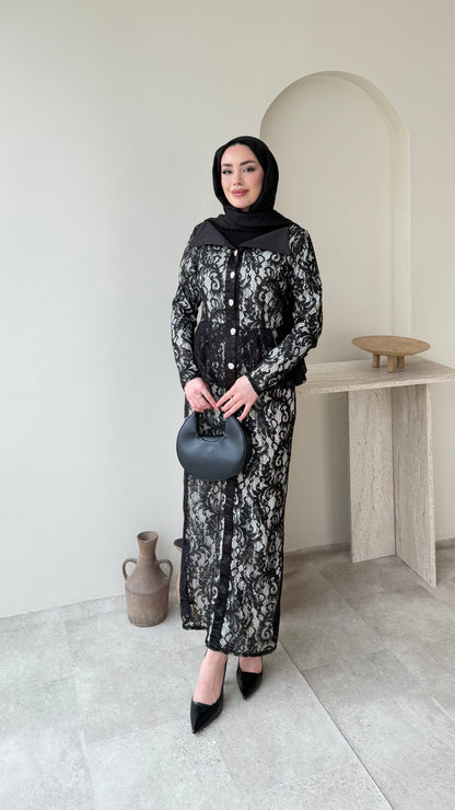 More Dantel Elbise – Siyah