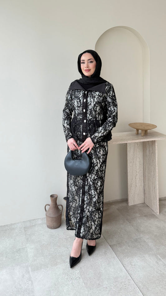 More Dantel Elbise – Siyah