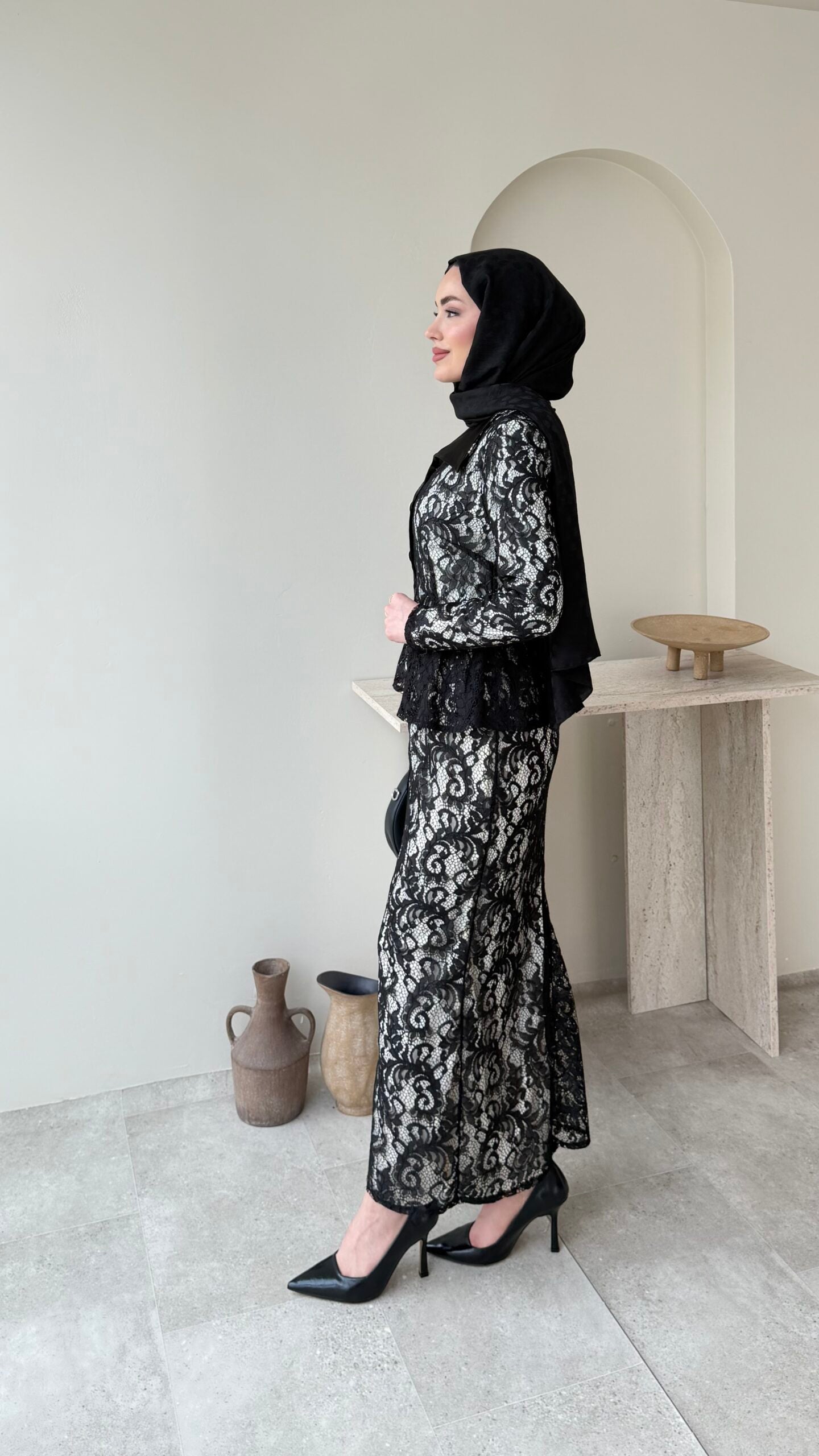 More Dantel Elbise – Siyah