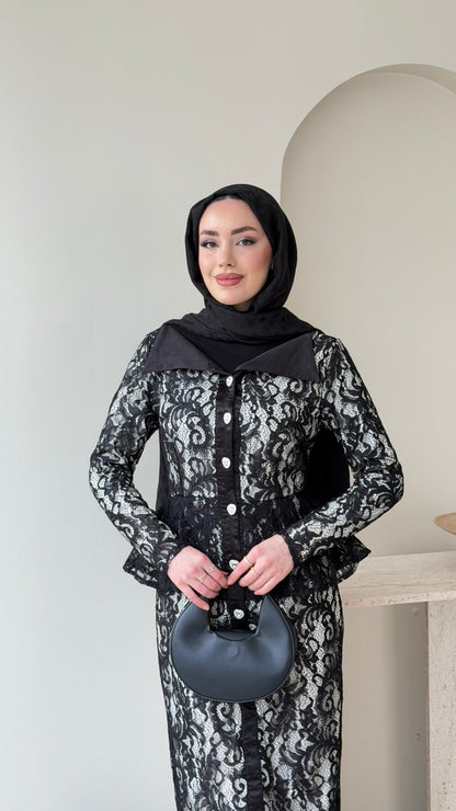 More Dantel Elbise – Siyah