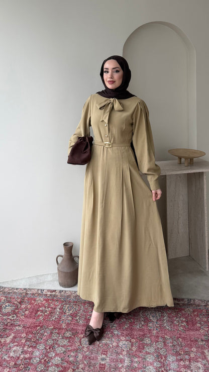 Flora Tensel Elbise – Yeşil