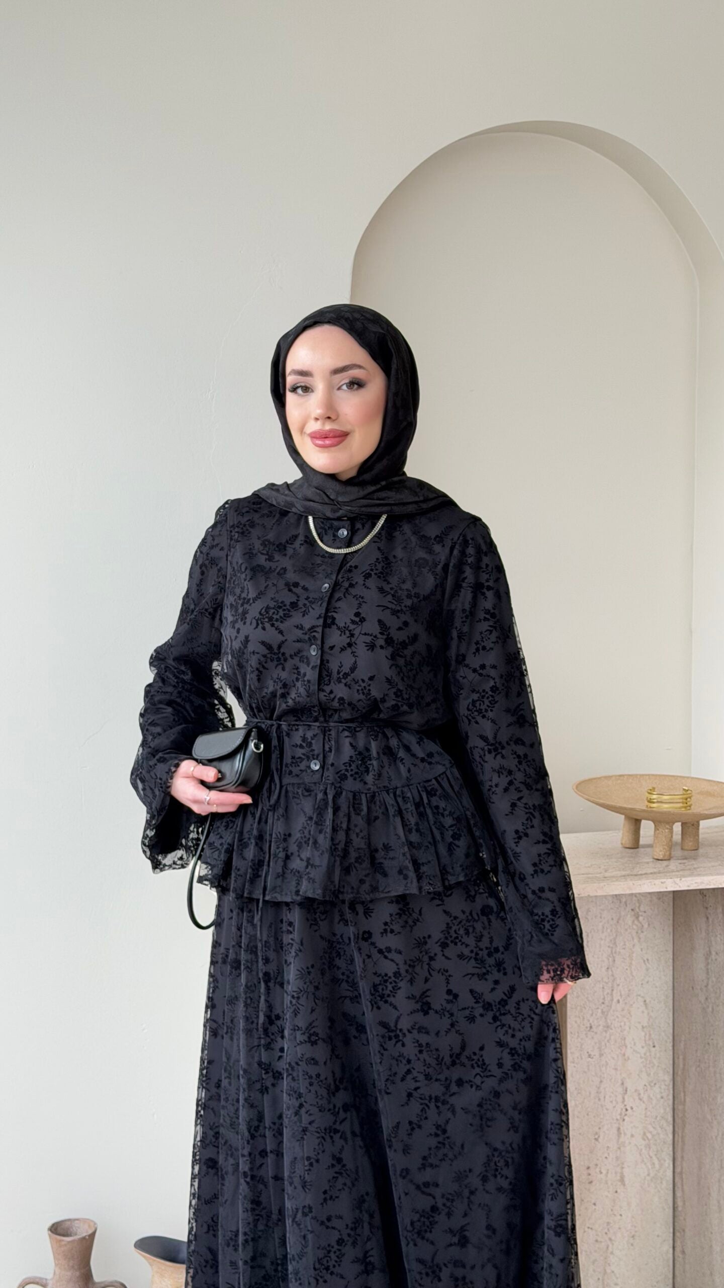 Flow Dantel Takım – Siyah