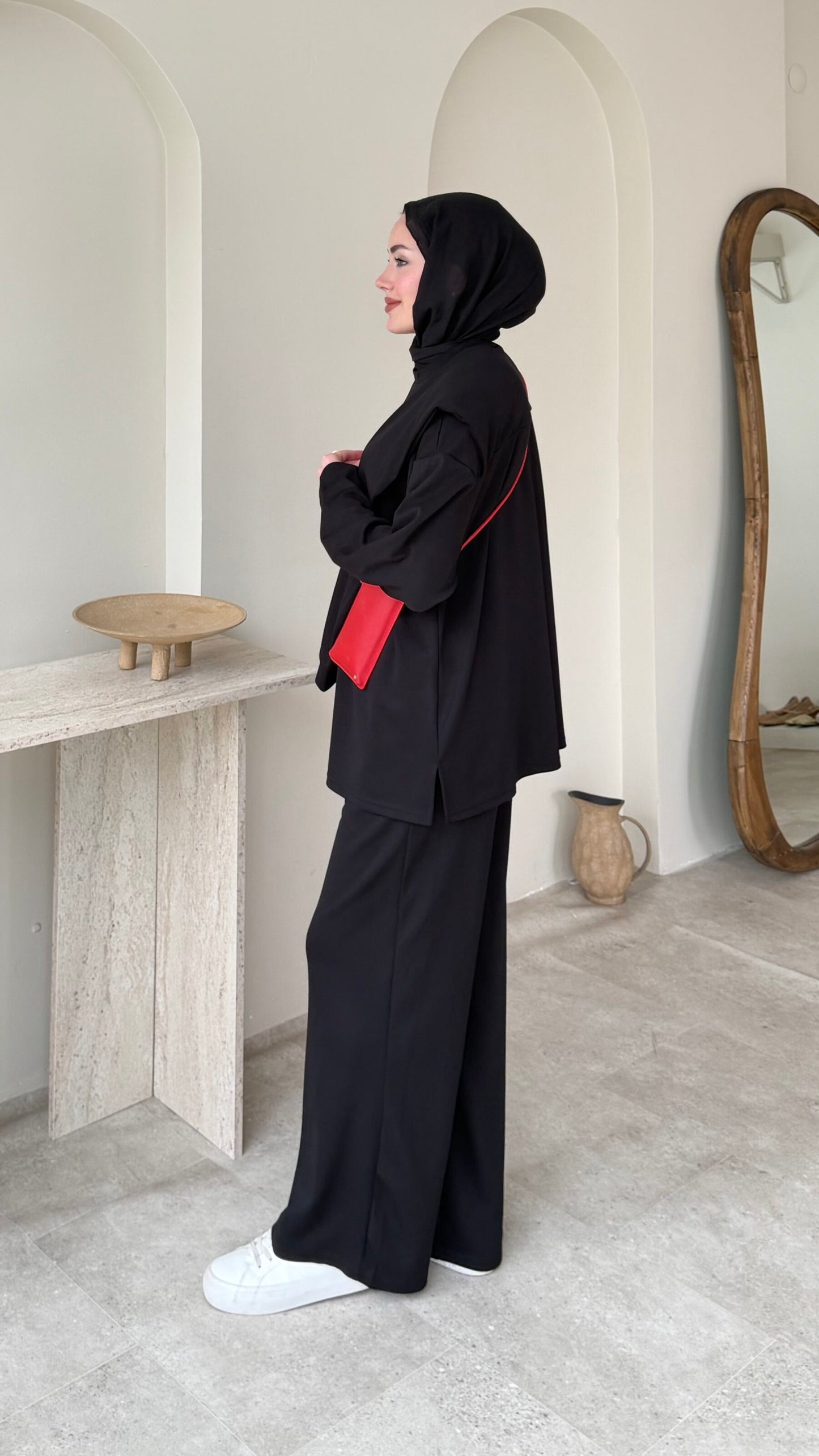 Liza Bağlamalı Oyşo Takım – Siyah