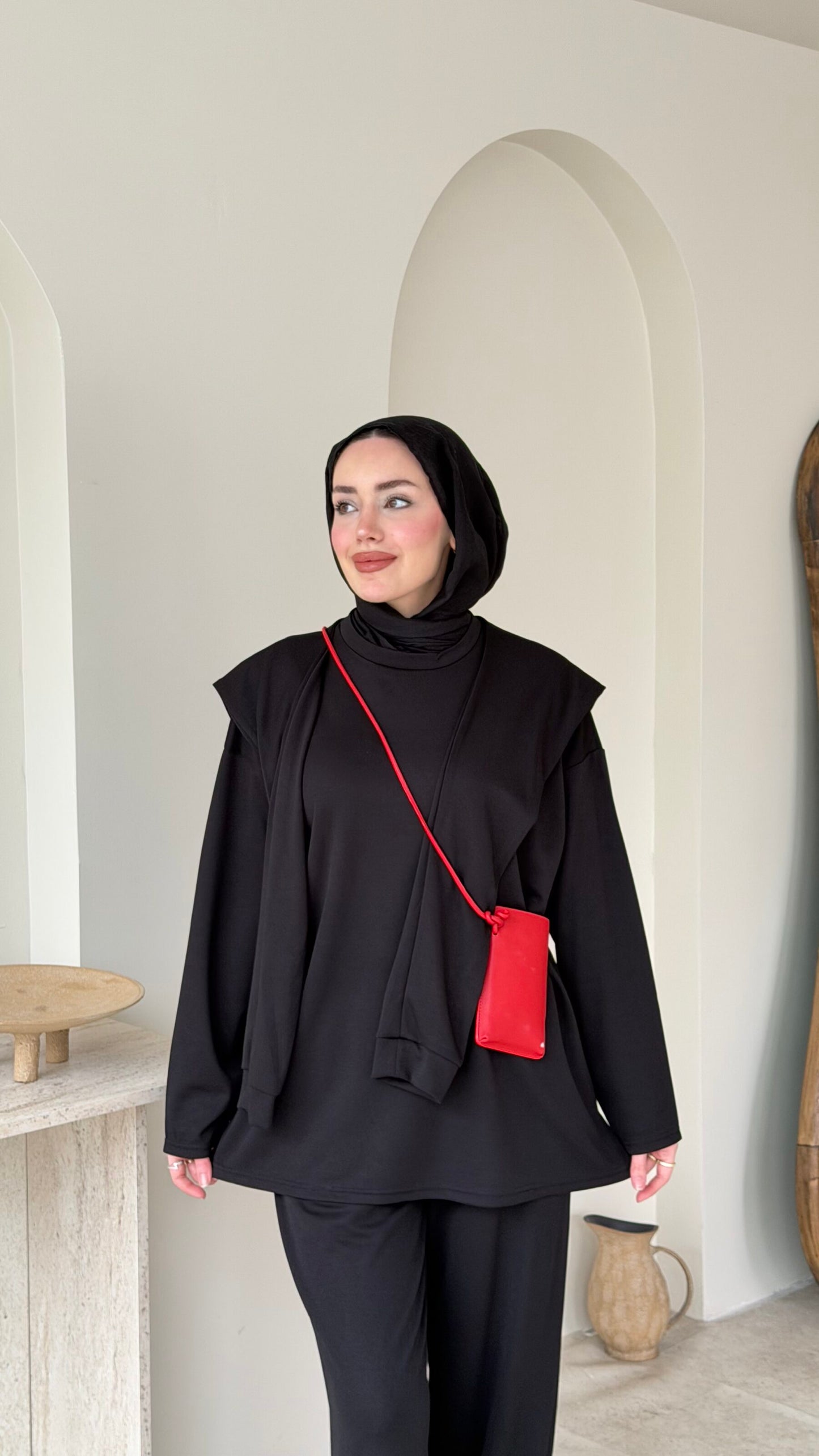 Liza Bağlamalı Oyşo Takım – Siyah