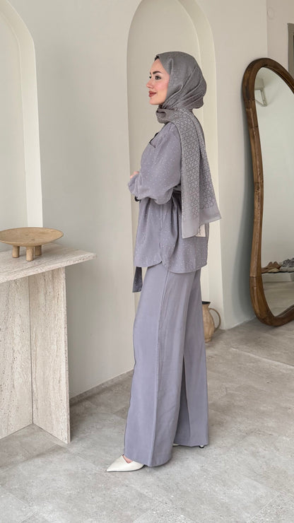 Lina Taşlı Takım – Gri