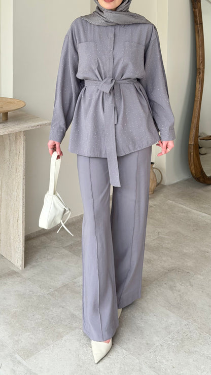 Lina Taşlı Takım – Gri