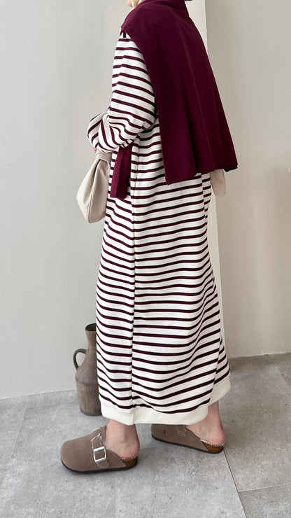 Misra Basic Elbise – Bordo