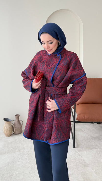 Etro Kuşaklı Kimono – Bordo