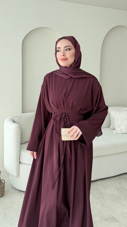 Elvis Bağlamalı Elbise – Bordo