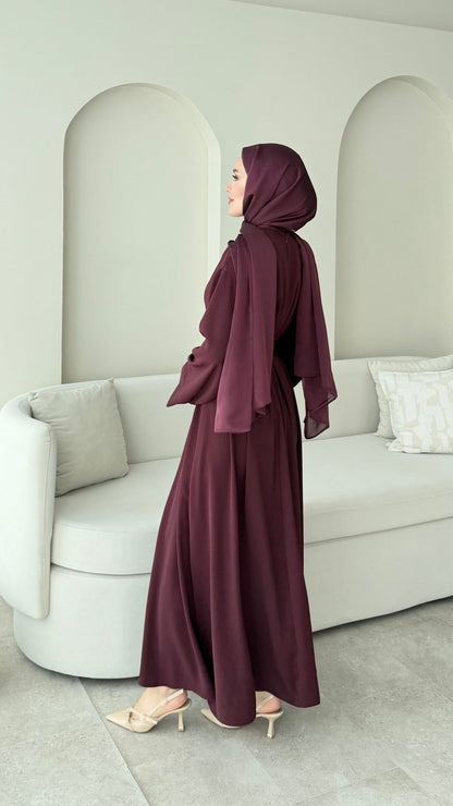 Elvis Bağlamalı Elbise – Bordo