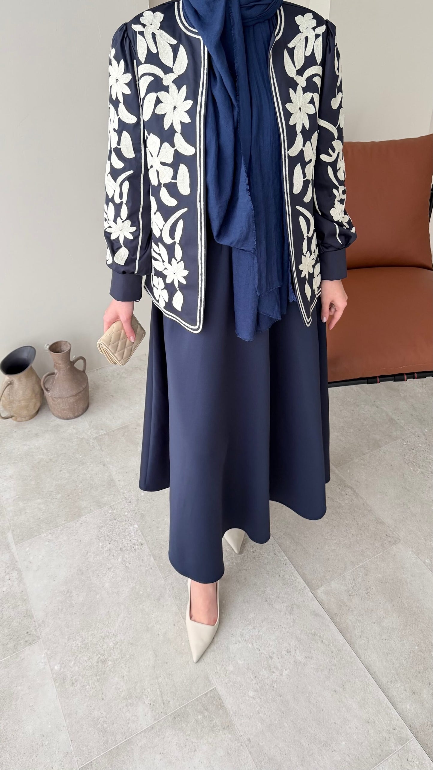 Quan Nakış Ceket – LACİVERT