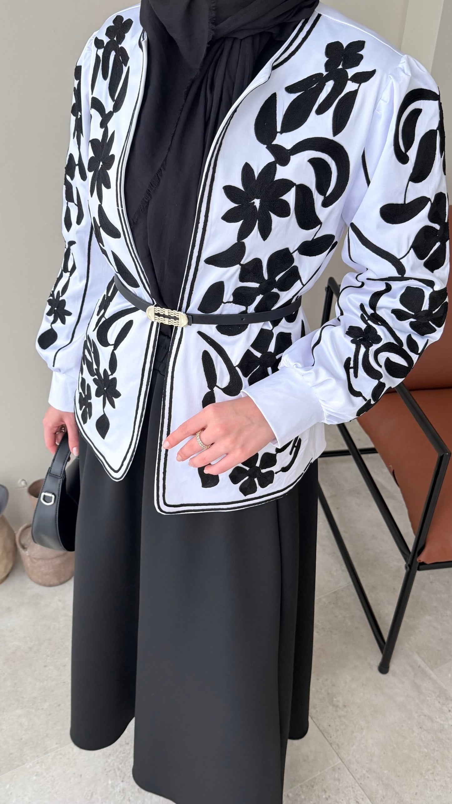Quan Nakış Ceket – BEYAZ