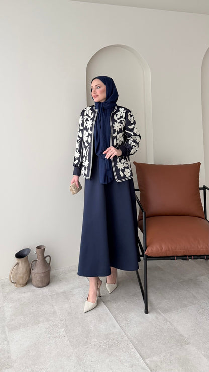 Quan Nakış Ceket – LACİVERT