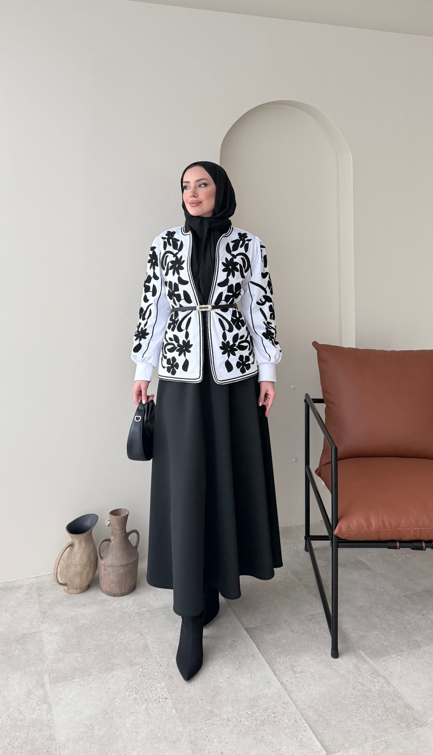 Quan Nakış Ceket – BEYAZ