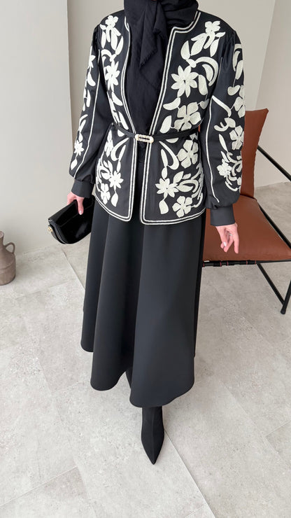 Quan Nakış Ceket – Siyah